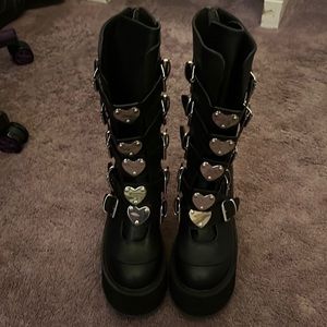 Demonia Swing-230 5 1/2 platform mid calf boot
